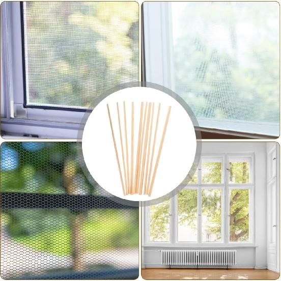 10 Pcs Triangular Wooden Stick Trim for Window Frame, 11.81 Inch Decorative Trim Pine Wood Strip Molding Strip for Home Decor, DIY Craft Project