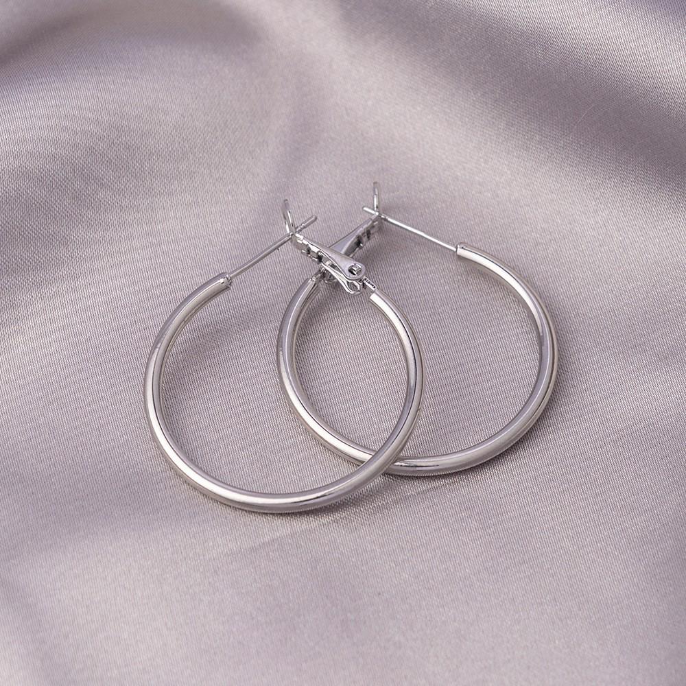 S925 Silbernadel Quadratische Creolen & Große Kreisohrringe: Nischendesign, Leichter Luxus, Hochwertiger Schmuck
