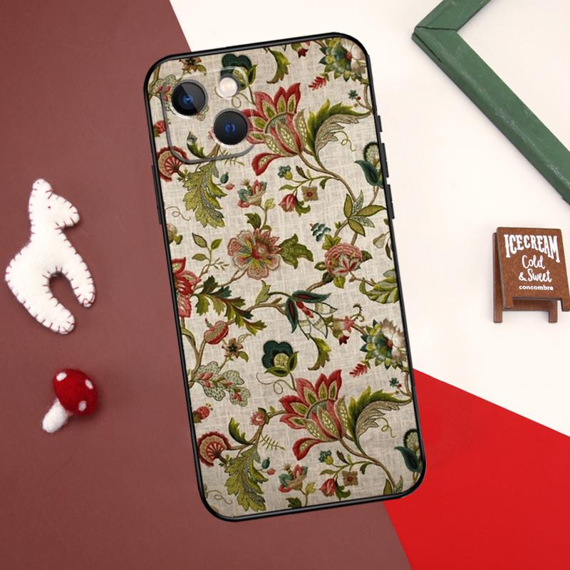 

Чехол для телефона с вышивкой и цветами для iPhone 12, 11, 13, 14, 15 Pro Max 12 Mini 7 8 Plus X XR XS Max SE 2020 iPhone 14