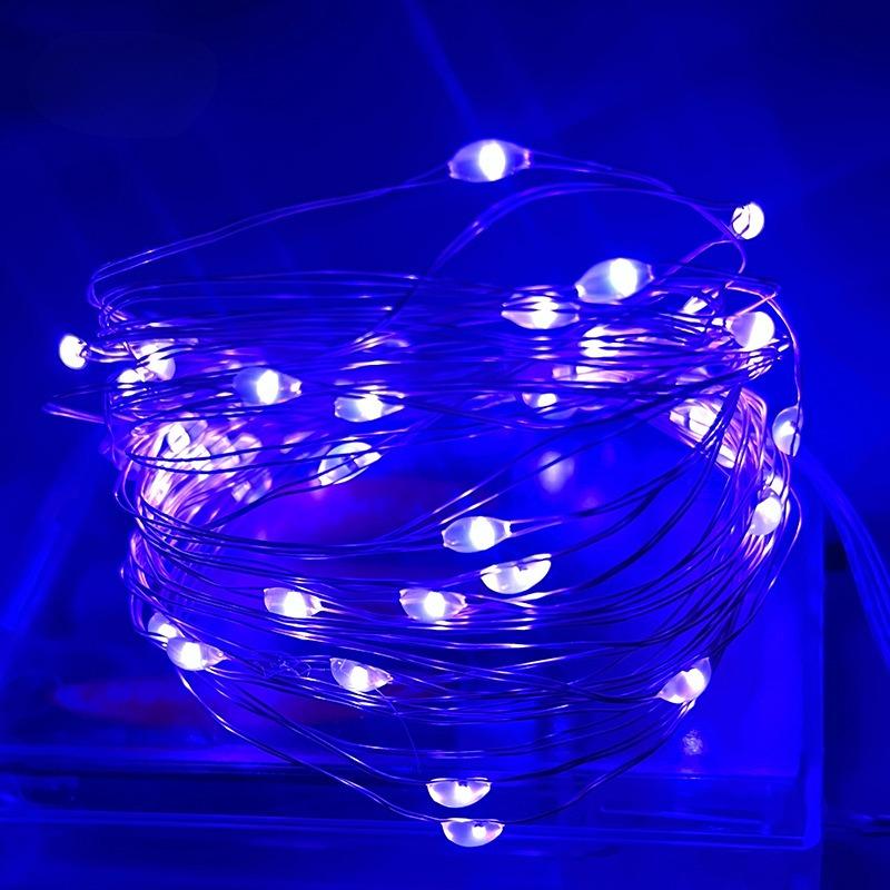 LED Strip Lights Small Colored Lights Wave Ball Battery Box Copper Wire Light String Christmas Bouquet Decorative Light String