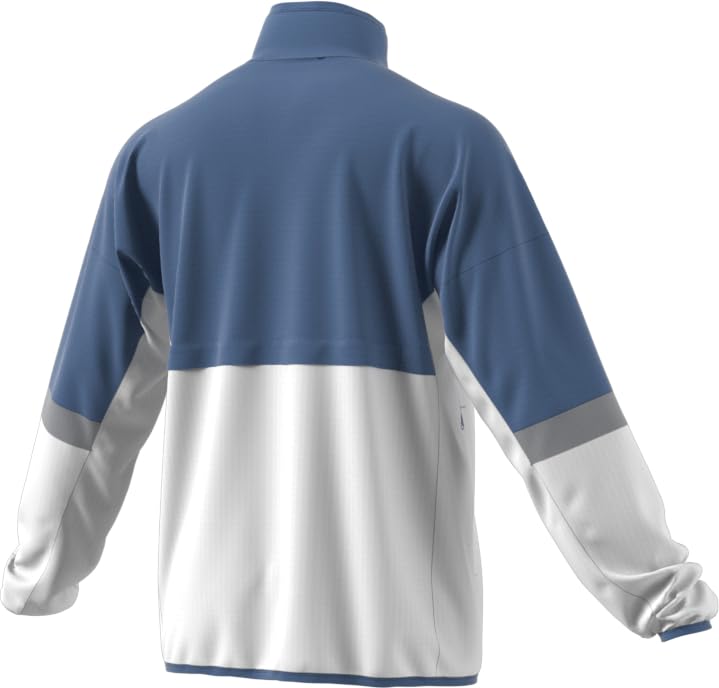 adidas M TENNIS TEAM Wind Jacket with Tricot Hard Tennis Training Shirt HBB74 Crew Size Lining, (IK6093) Blue, J/S