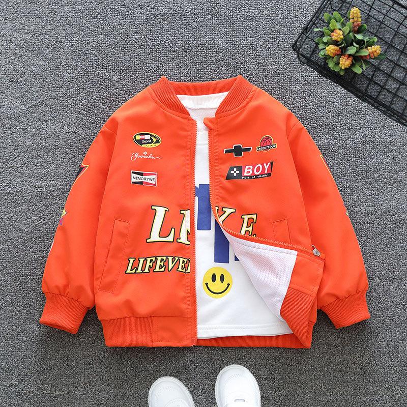 Spring Autumn Baby Boys and Girls Jacket Fashion Cartoon Bear Pattern Kids Windbreaker Coats For Children Outerwear Clothing 2-12Year