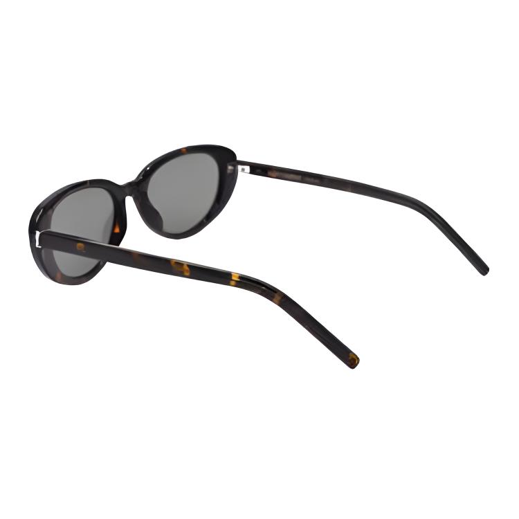 Saint Laurent Interwoven Letter Mini Hinge Cat Eye Sunglasses Women Sunglasses Tortoise Silver SL-M154-002