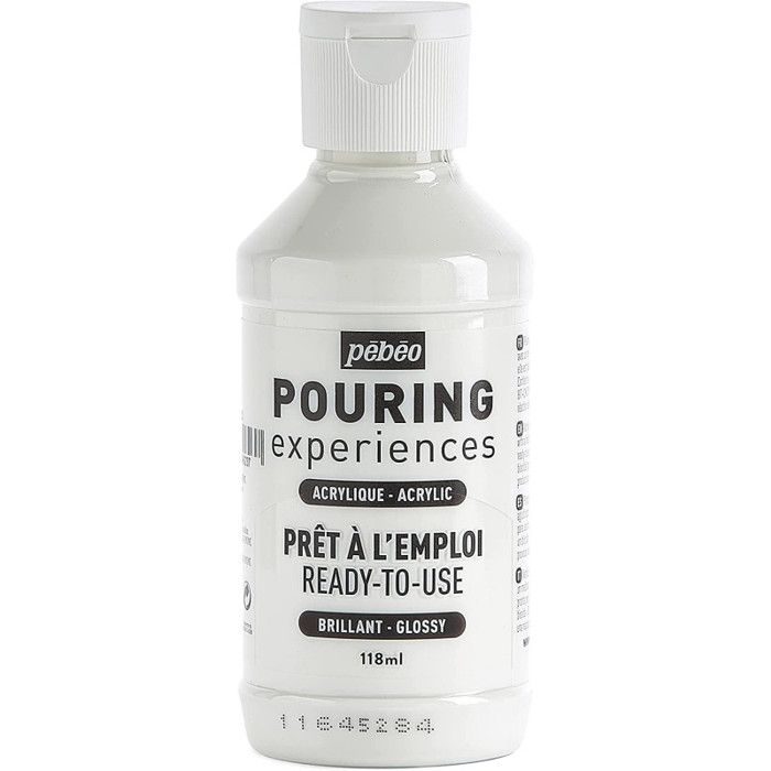 Peinture Acrylique - Pébéo - Pouring - 118 ml - Blanc de Titane - Mixte