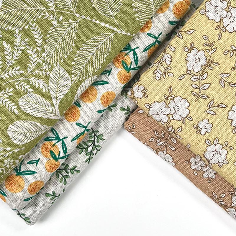 150x45cm/150x180cm Cotton Linen Small Floral Printing Fabric For Tablecloths, Sofa Covers, Curtains Handmade DIY Fabric TJ22093