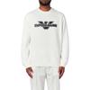 Emporio Armani Solid Color Long Sleeve Ribbed Sweatshirt Men tops White 3R1MDA-1JRIZ-0101