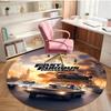 Fast & Furious Print Round Rug, Washable Floor Carpet, For Entryway Dorm Laundry Room Office Study, Home Decor Birthday Christmas Gift