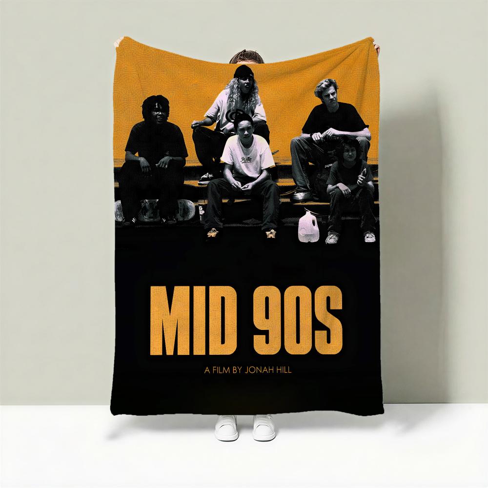 

Movie M-Mid90s Throw Lightweight 240g Flannel Blanket Soft Skin-friendly for Summer Cooling 75cmx90cm