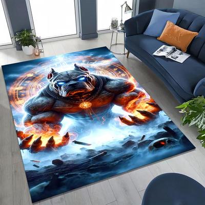 Alfombra 2026 Nueva para Perros Bulldog Francés Pit Bull para Dormitorio Sala de Estar Sofá Hogar Felpudo Decoración, Alfombra de Piso Grande Antideslizante para Jugar Niños