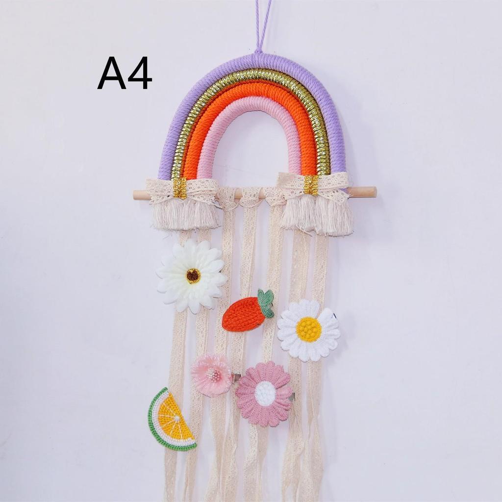 Rainbow Lace Hairpin & Headband Organizer for Kids' Room Decor