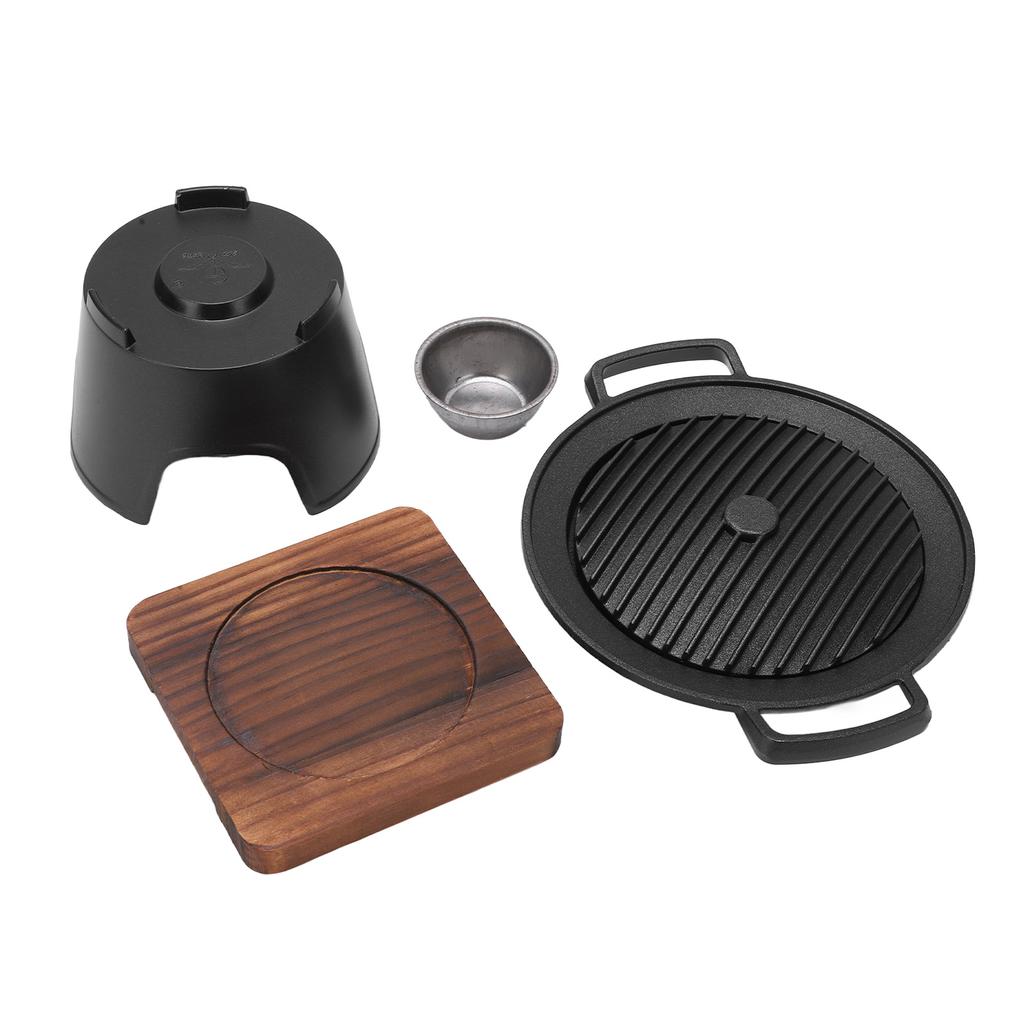 Mini BBQ Grill Set Anti Stick Food Grade Material Tabletop Grill for Traveling Picnics Camping Outdoor 1 to 2 People