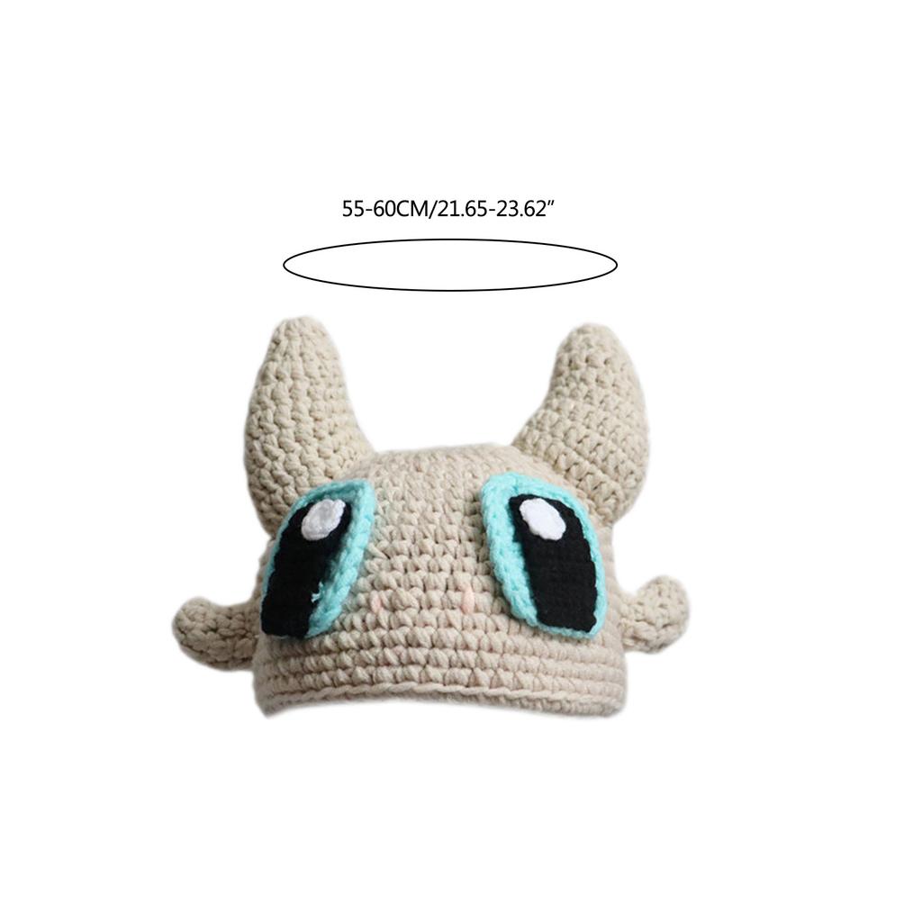 Harajuku Girls Hat Winter Casual Knitted Cap Y2K-Girl Hot Girls Picture Prop Hat with Crocheted Slouchy Hat