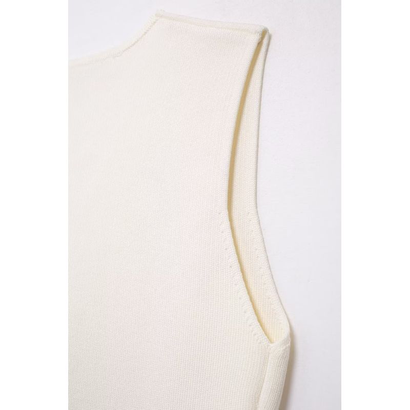 Kaslead New Arrival Women's Fashion Style Button Knitting Vest Skirt 4192015 4192016