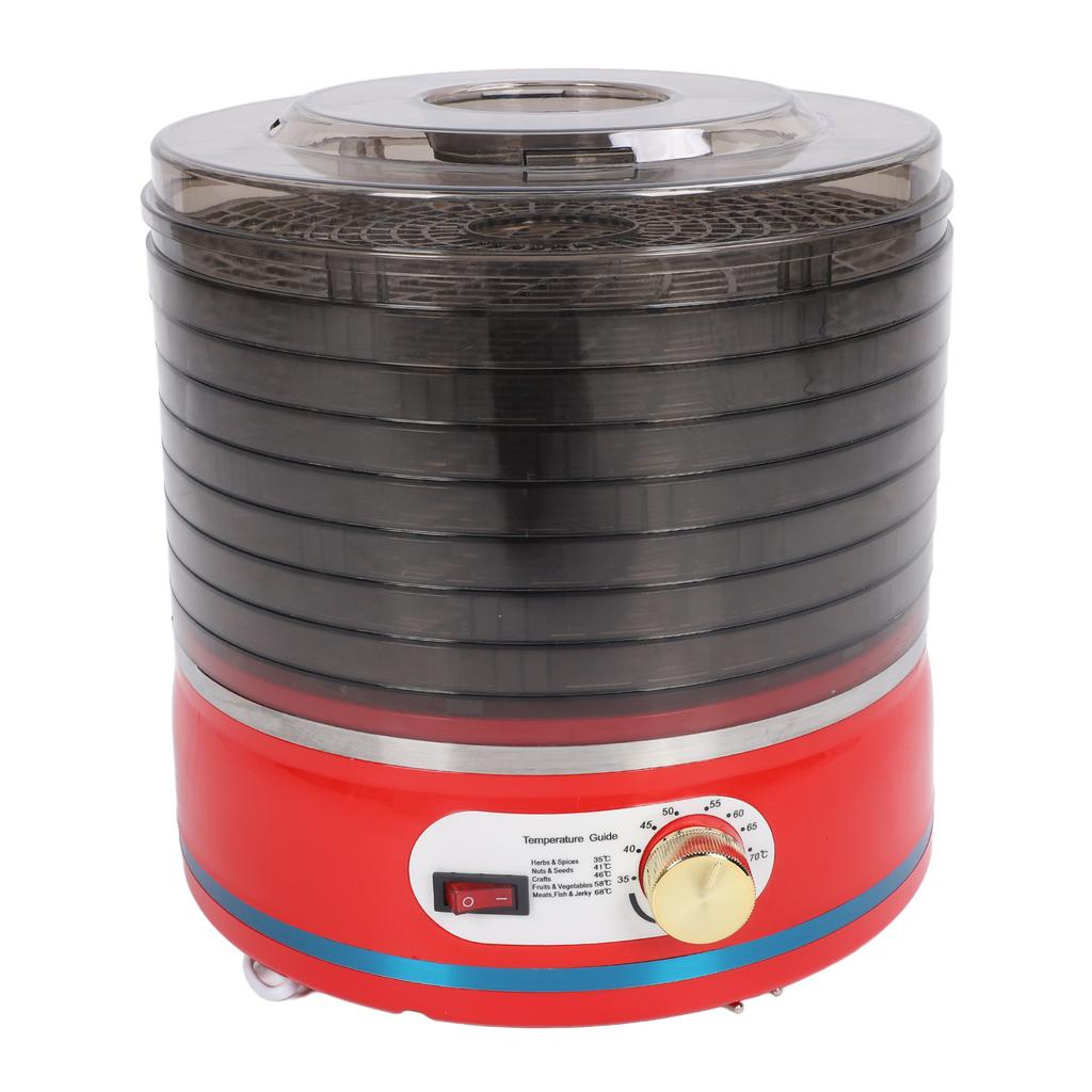 Food Dehydrator Machine 8 Tray Red Electric Dehydrated Dryer Machine for Fruit Herbs Meat Veggies