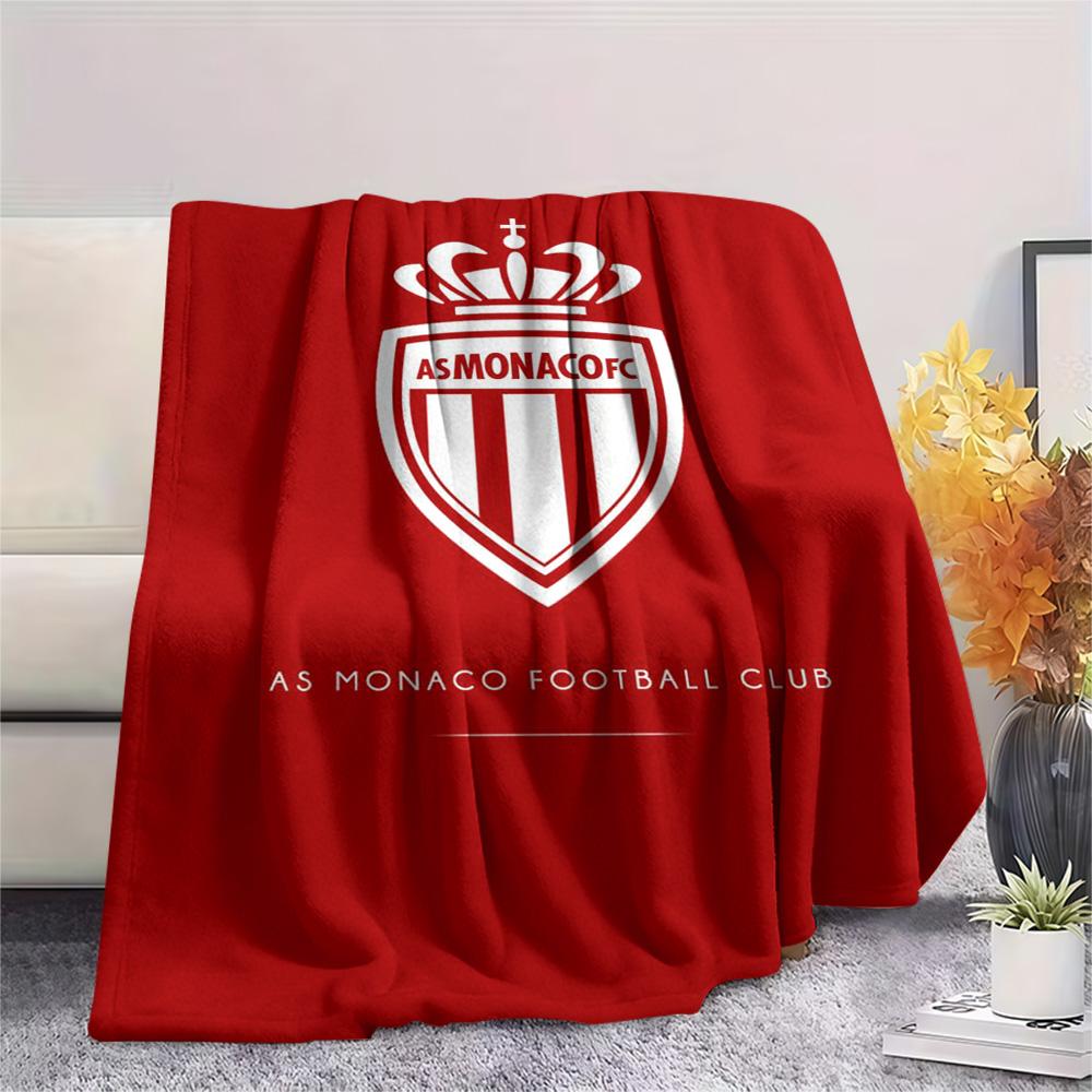 1Pc AS Monaco Print Flannel Blanket High Quality Warm Comfortable Cover for All Seasons Perfect for Gifts Home Decor
