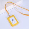 With Lanyard Name Badge Holder Solid Color ID Card Cover Work Card Holders  Office Supplies