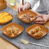 Snack Plate Durable Wood Serving Kitchen Square Plate Fruit Dessert Cake Snack Candy Kitchen Accessories Wooden Bowl Snack Plate