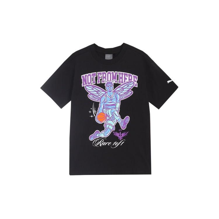 PUMA x Melo Charlotte Basketball T-shirt Black Men s 627744-02 L
