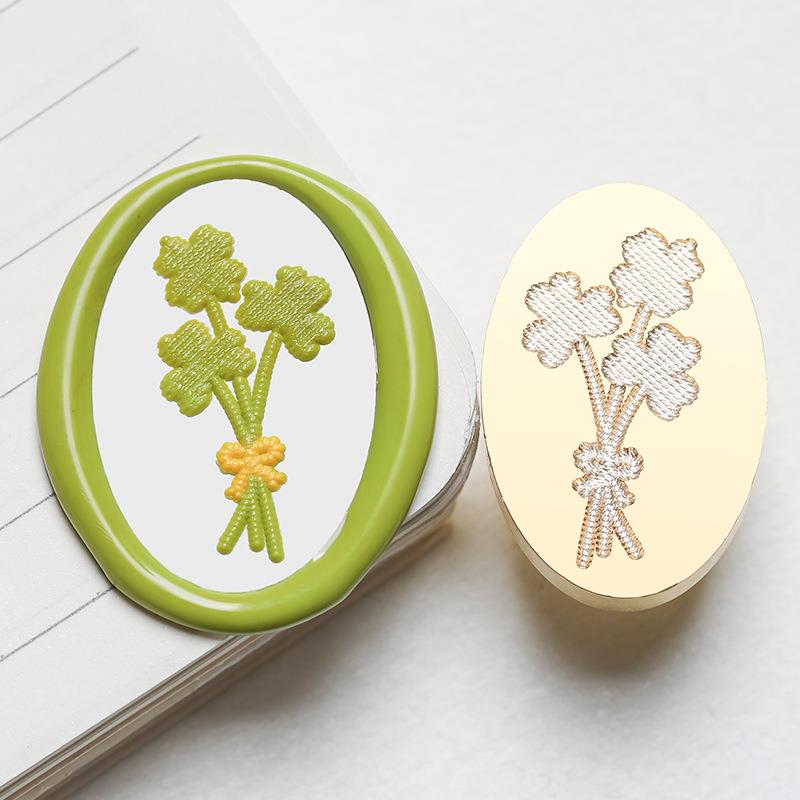 Plant Flowers Wax Seal Stamp Classic Sealing Wax Stamps Wedding Cards Decor Of Knit Rose Daisy Clover Tulips