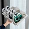 2PCS Nordic Style Oblique Plug-In Shoe Storage Rack Plastic Vertical Slippers Rack  Bedside