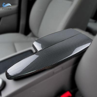 ABS Carbon Fiber Style Car Accessories Center Control Armrest Box Trim Cover For Mercedes Benz C E GLK Class W204 W212 X204