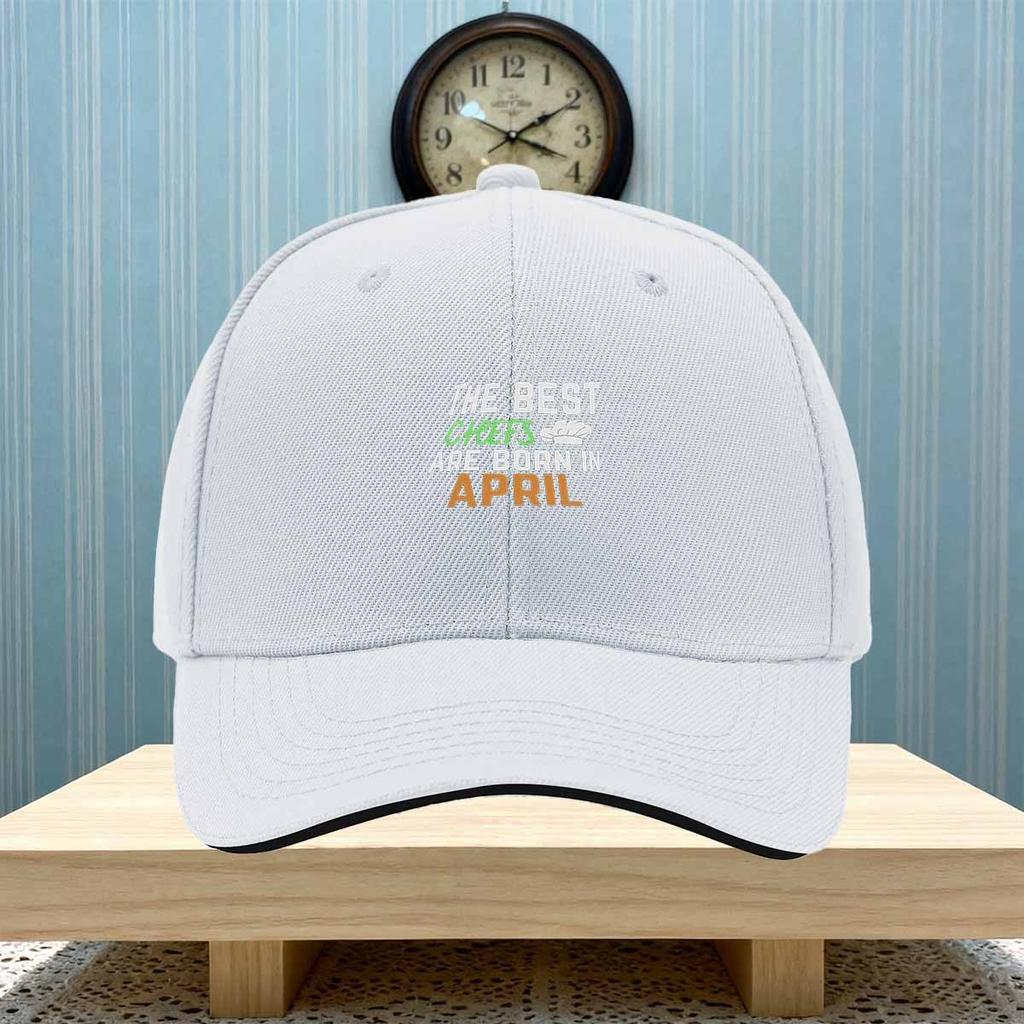 The Best Chefs Are Born In April Graphic Baseball Cap Polyester Adjustable Casual Sports Hat