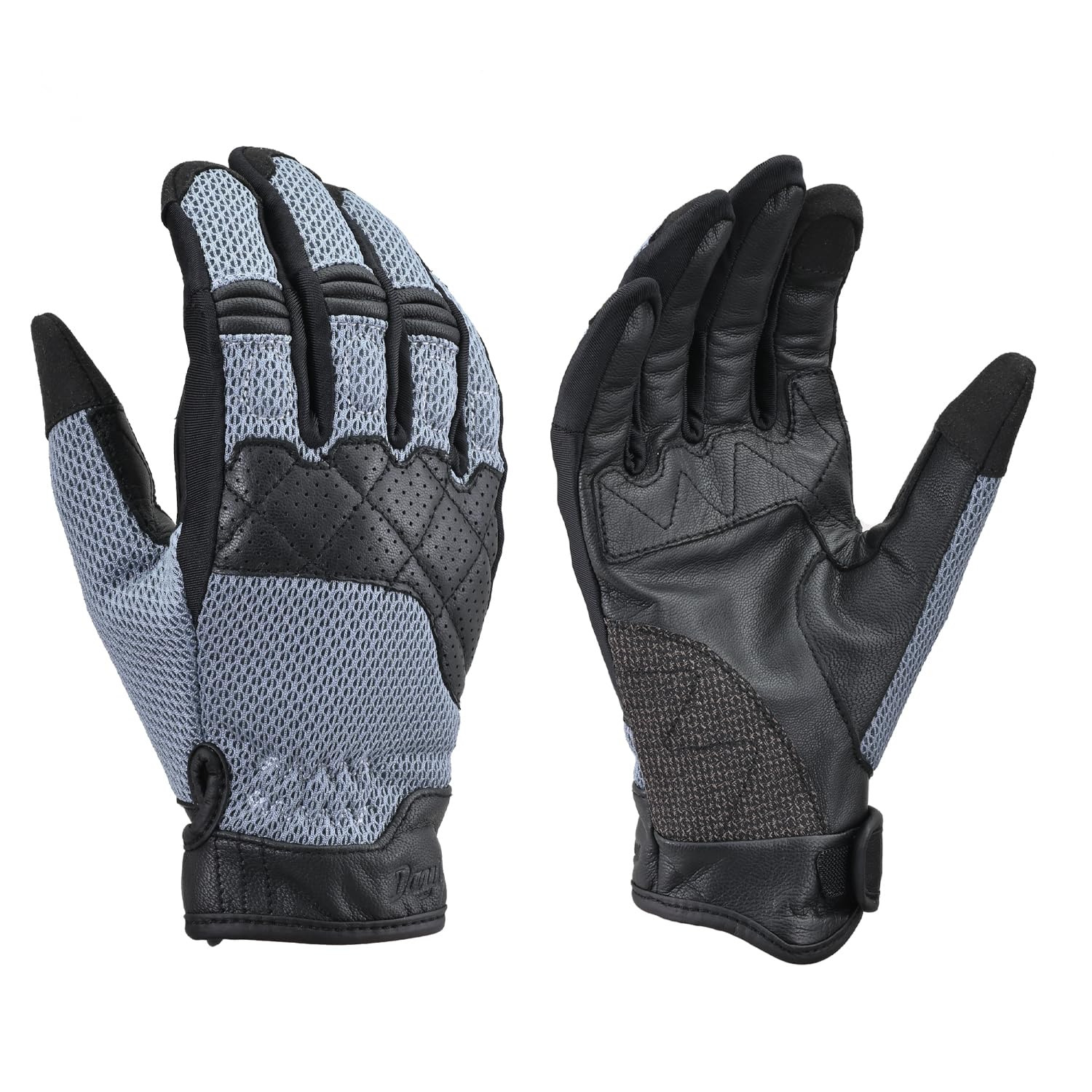 

Daytona 46118 Motorcycle Gloves, Spring and Summer, Genuine Leather Palm (Goat Leather), Smartphone Compatible, XL серый