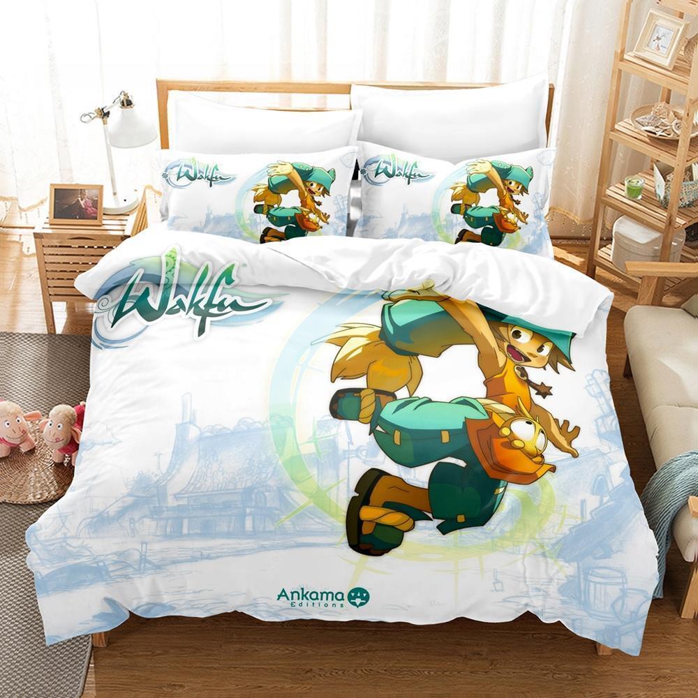 New Wakfu Bedding Set Single Twin Full Queen King Size Bed Set Adult Kid Bedroom Duvet Cover Sets Wakfu 3D Print Bed Sheet Set