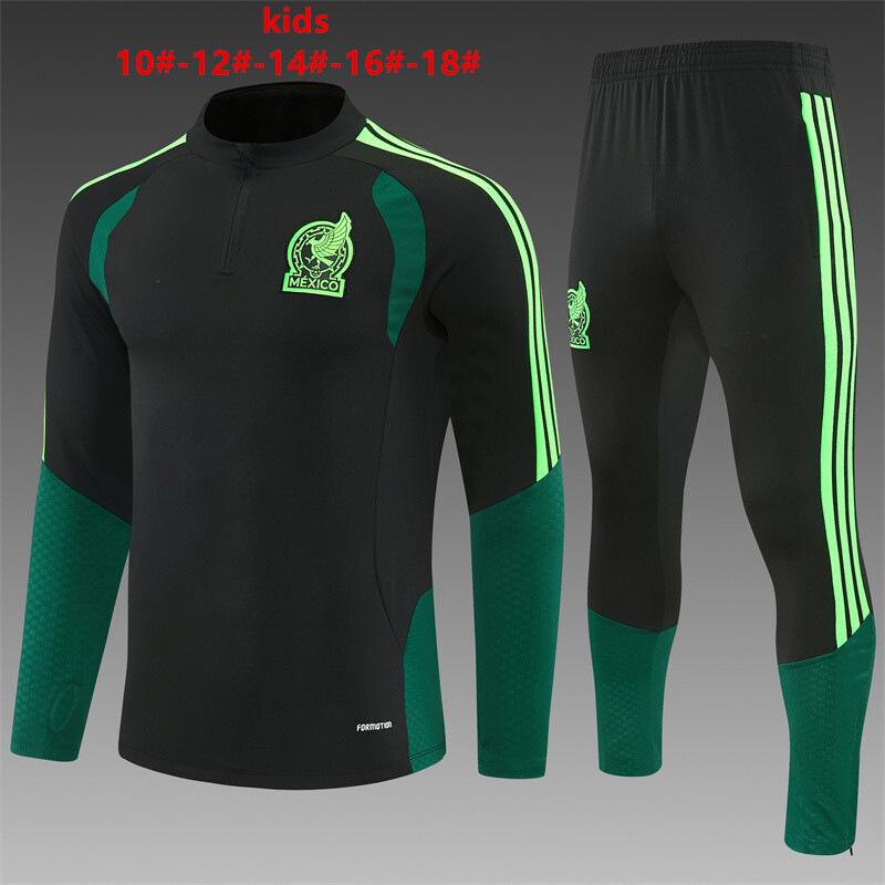 2627 World Cup Kids' Long-Sleeve Half-Zip Training Set - National Team Football Uniform, Quick-Drying & Breathable