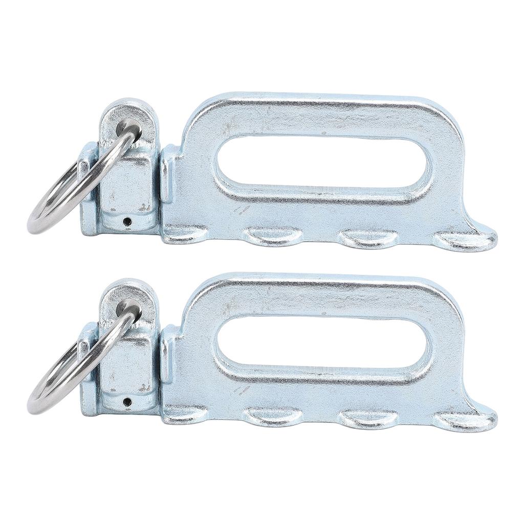 2 Pcs L Track Double Stud Tie Down Fitting with O Rings Carbon Steel for Truck Bed Cargo Control Pickup RV ATV