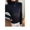 Ladies' Autumn And Winter Warm Inner Half High Neck Base Shirt