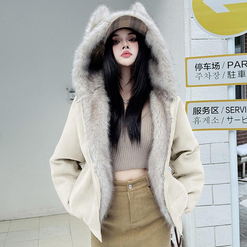 

Fashion Woman Parkas Winter Coats Hooded Loose Plus Size Thick Warm Outerwears Women s Jackets 2XL
