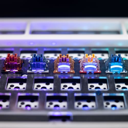 GK GAMAKAY Pegasus Quiet Keyboard Switches, 5-Pin Tactile Switches, Pre-Lubricated, Custom Switch Set with Dustproof Stems, Compatible with MX Mechani