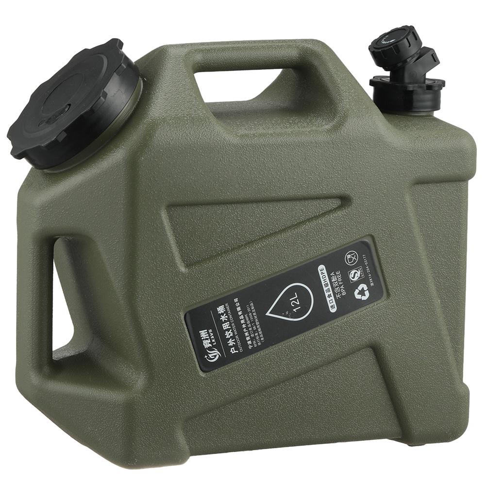 12L Camping Water Container No Leakage Water Storage Carrier  Large Capacity Outdoor Hiking Accessories