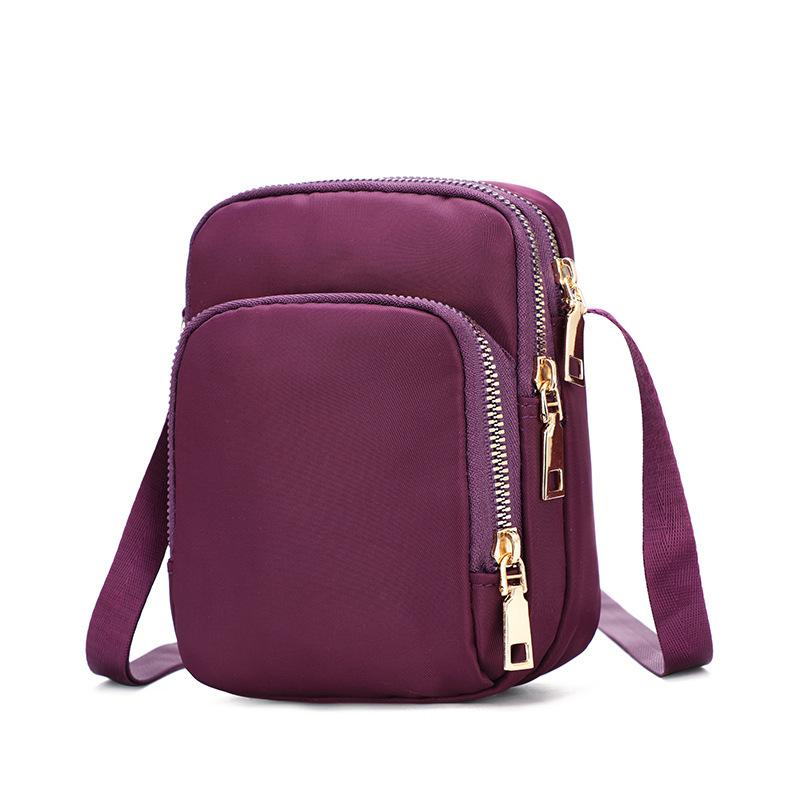 Casual Multi-layer Small Shoulder Bags for Women Lightweight Simple Ladies Crossbody Phe Bag Waterproof Nyl Female Purse