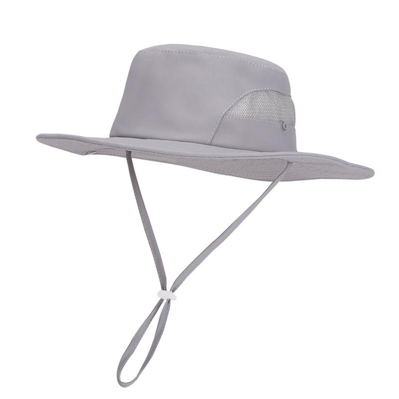 Children's Hat Summer Breathable Sunscreen Hat Solid Color Large Brim Bucket Hat Boys and Girls Outdoor Travel Sun Hat