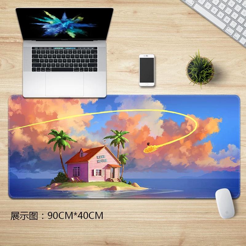 Leather Animation Mouse Pad Dragon Ball Mouse Pad Extra Long Wrist Guard Japanese Anime Hot Blood Son Goku Vegeta Man Keyboard Pad Desk Pad