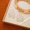 French High-End Personality Exaggerated Stud Earrings Pleated Hollow Flower Earrings Niche Exquisite Fashion Earrings