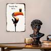 Vintage Toucan Metal Wall Decor, Rust-Proof Aluminum Irish Pub Beer Sign, 12x8 Inch Man Cave Home Office Decoration