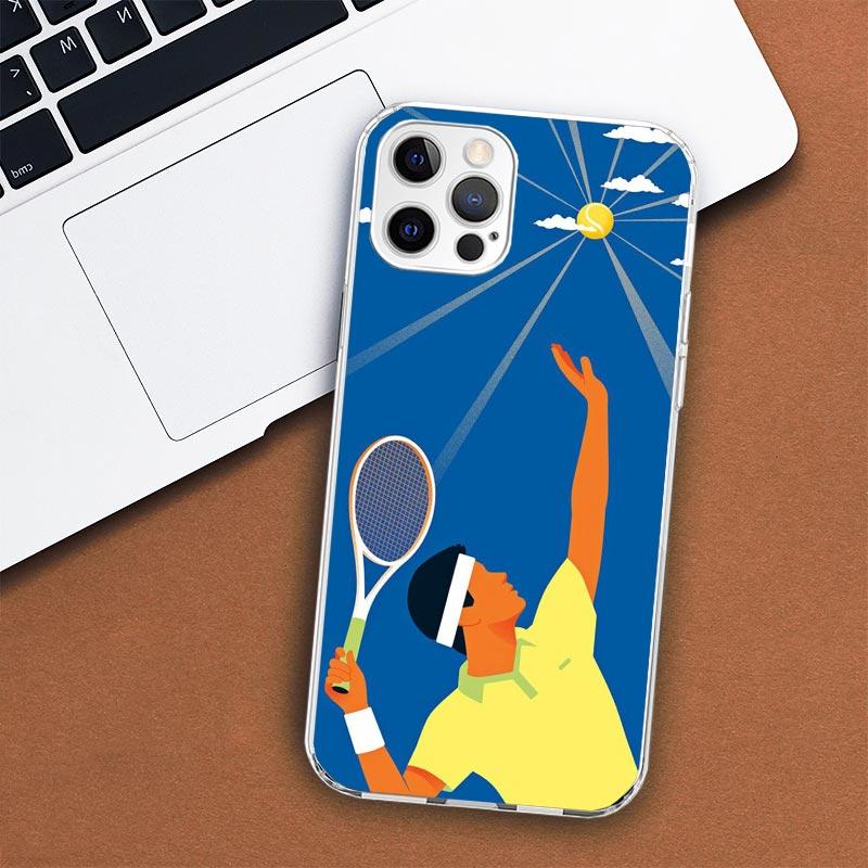 Tennis Sport Phone Case For iPhone 11 12 13 Mini 14 15 Plus 17 Air 16 Pro Max 16E 7 8 SE 2020 Customized Print Cover For Apple i