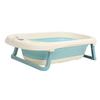 Collapsible Baby Bathtub Temperature Sensing Drain Hole Prevent Slipping Baby Bath Tub L Green