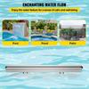 59.1" X 4.5" X 3.1" Stainless Steel Decorative Waterfall Pool Fountain For Garden Pond Indoors And Outdoors
