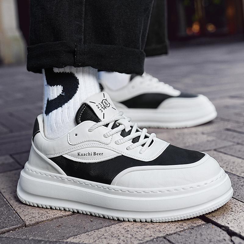 Men Casual Leather Luxury Vulcanized Shoes Flat Designer Antiskid Sneakers Autumn Brand Suede Shoes Comfortable Footwear2024 New