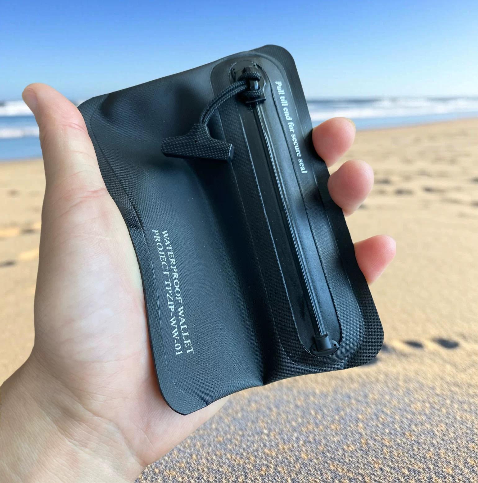 

IPX8 Diving Level Professional Waterproof Card Holder High Strength Airtight Zipper Card Key Earphone Coin Purse Small Bag чёрный