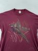 Vintage Pheasant Shirt Mens Large/XL Burgundy Bird Hunting Nature Made USA 90s
