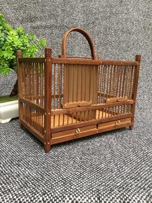 Bamboo Woven Grasshopper Cage With Dung Tray Large Space Two Classic Retro Handmade Insect Chirping Cultural And Toy Gifts