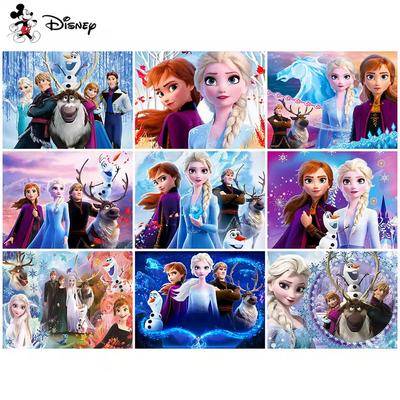 5D Diamantmalerei Disney Die Eiskönigin Vollbohrer Stickerei Cartoon DIY Strasssteine Bilder Kreuzstich-Kits Handwerk Heimdekoration