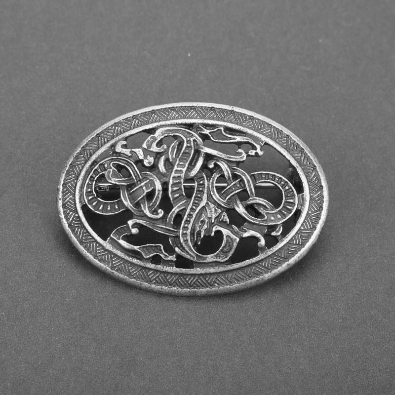Pendentif Bouclier Viking Nordique avec Design en Alliage Antique Broche Vintage Pour Cadeaux de Voyage