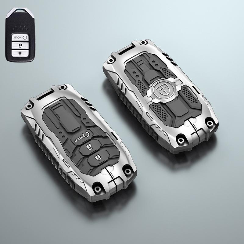 Zinc Alloy Car Remote Key Case Cover Shell Fob for Honda Vezel City Civic Jazz BRV BR-V HRV Protector Keychain Car Accessories