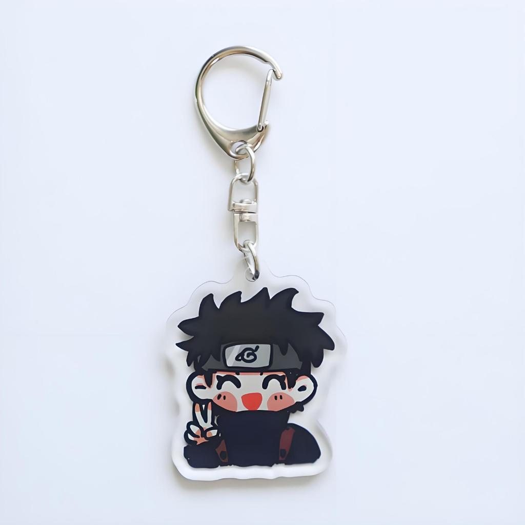 Anime Cartoon Naruto Uchiha Itachi Obito Madara Shisui Hyga Neji Nara Shikamaru Deidara Acrylic Keychain Gifts 5Cm
